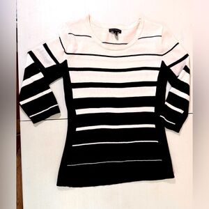 VTG 90s Y2K Willi Smith Sweater Sz Med Womens Black &white  Stripe